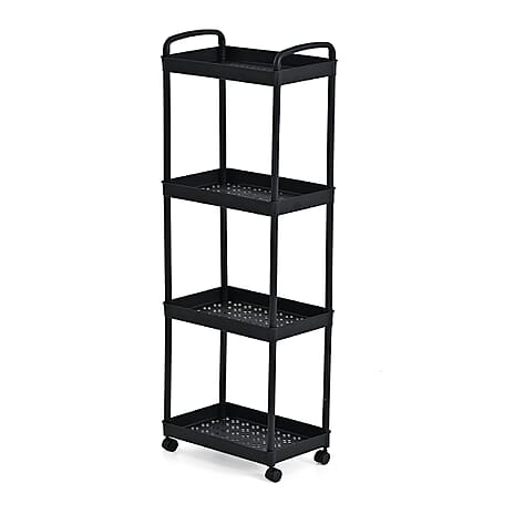 Patterned Organiser (Size 30x20x83 cm) - Black - White