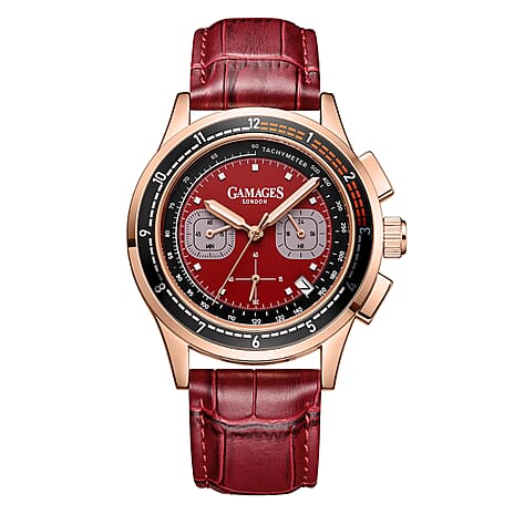 Gamages Of London Japanese Mens Watch in Stainless Steel - Black