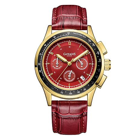 Gamages Of London Japanese Mens Watch in Stainless Steel - Black