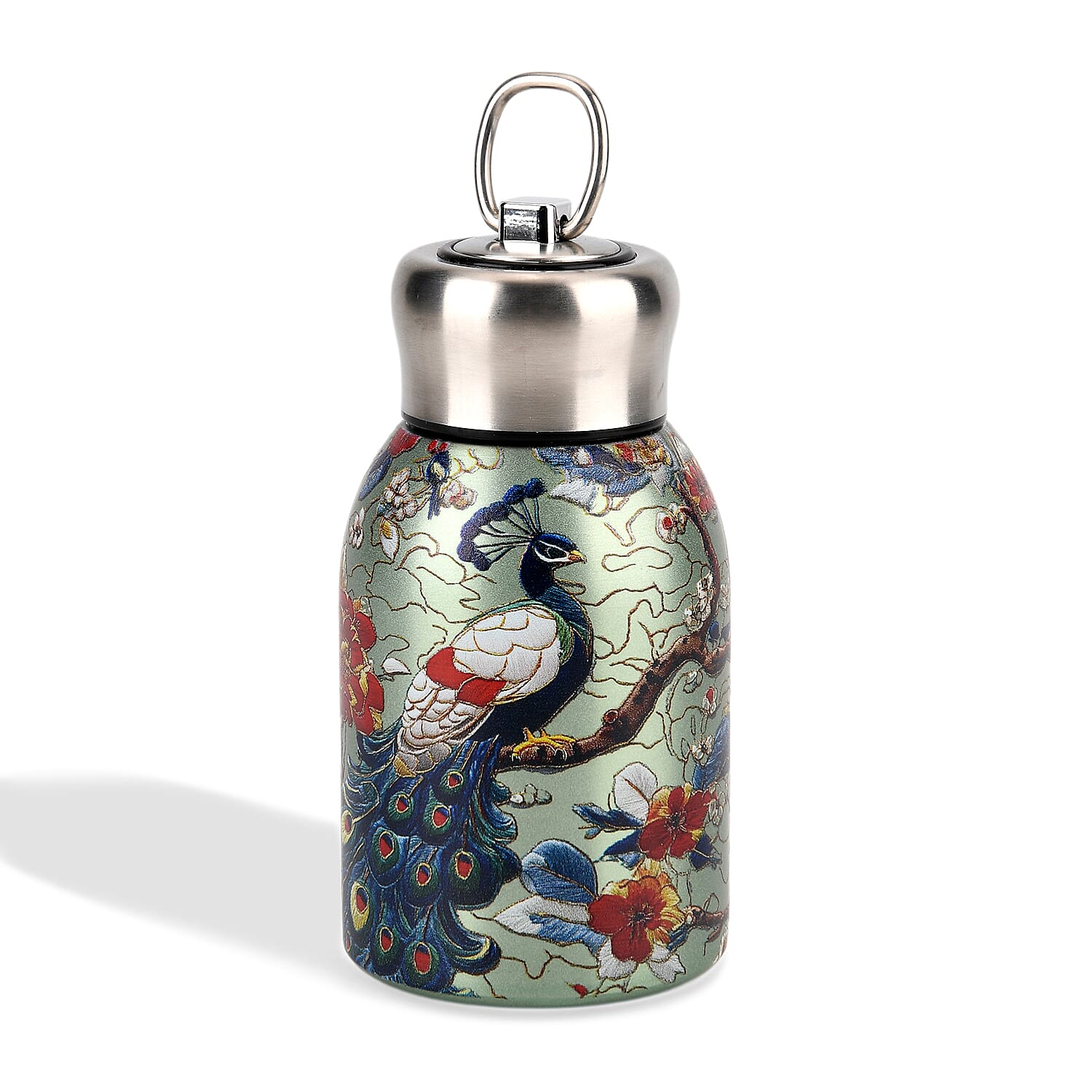 Livmore - Insulated Bottle Made Of 316L Stainless Steel With Double Wall And Peacock Design - For Hot And Cold Drinks - 260mL