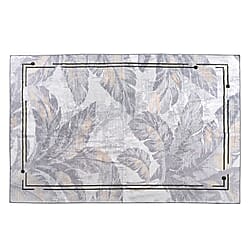 LIVMORE Palm Sketch Pattern Rug (Size 120x180 cm) - White