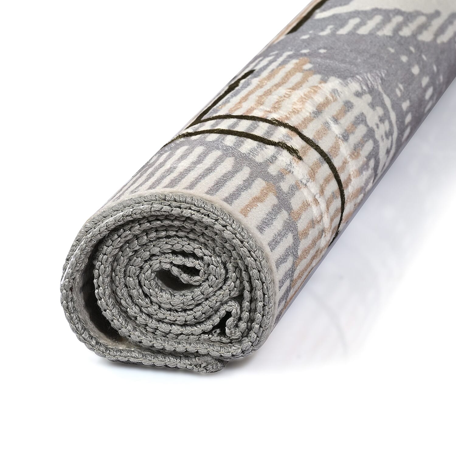 LIVMORE Palm Sketch Pattern Rug (Size 120x180 cm) - White