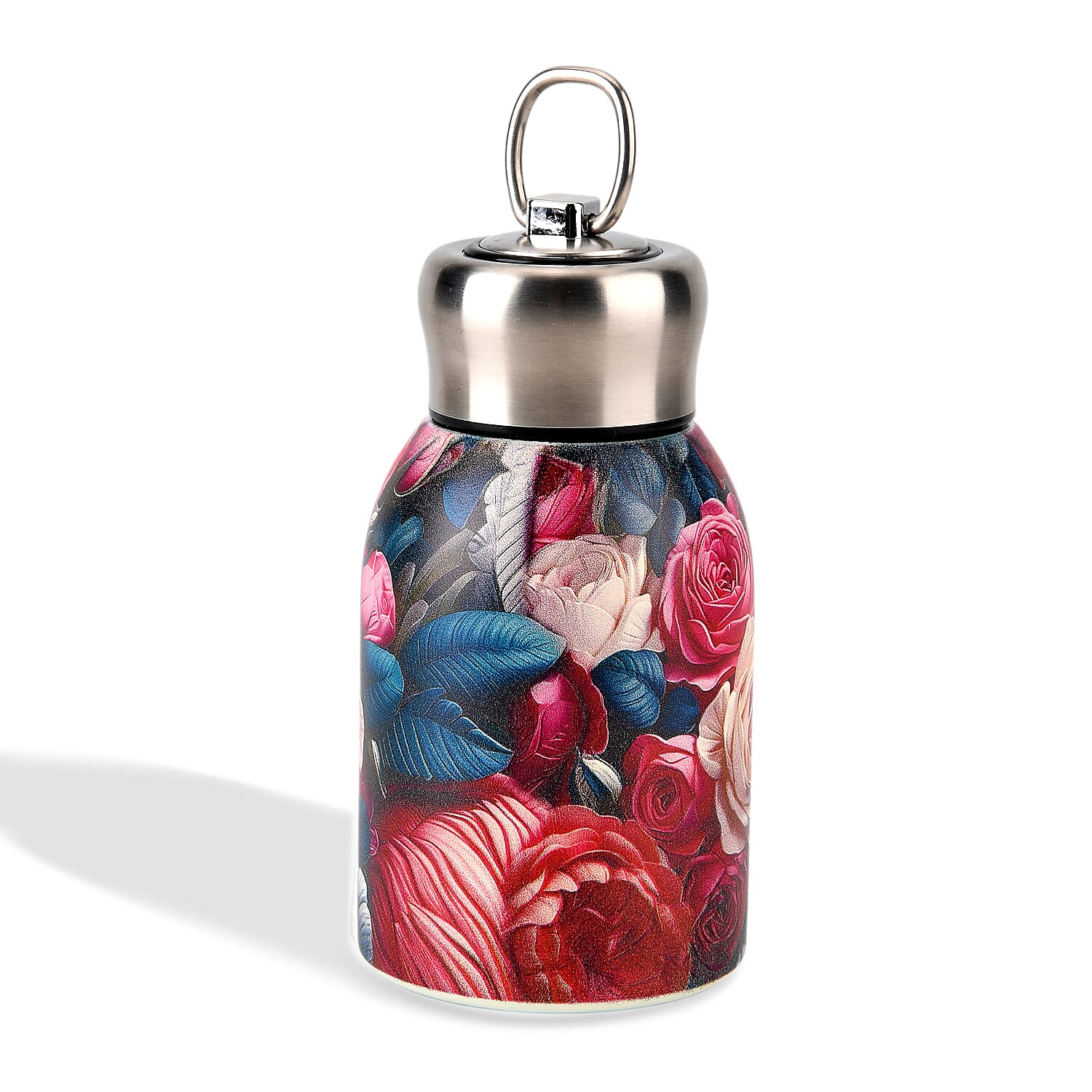 Livmore - Insulated Bottle Made Of 316L Stainless Steel With Double Wall And Rose Design - For Hot And Cold Drinks - 260mL