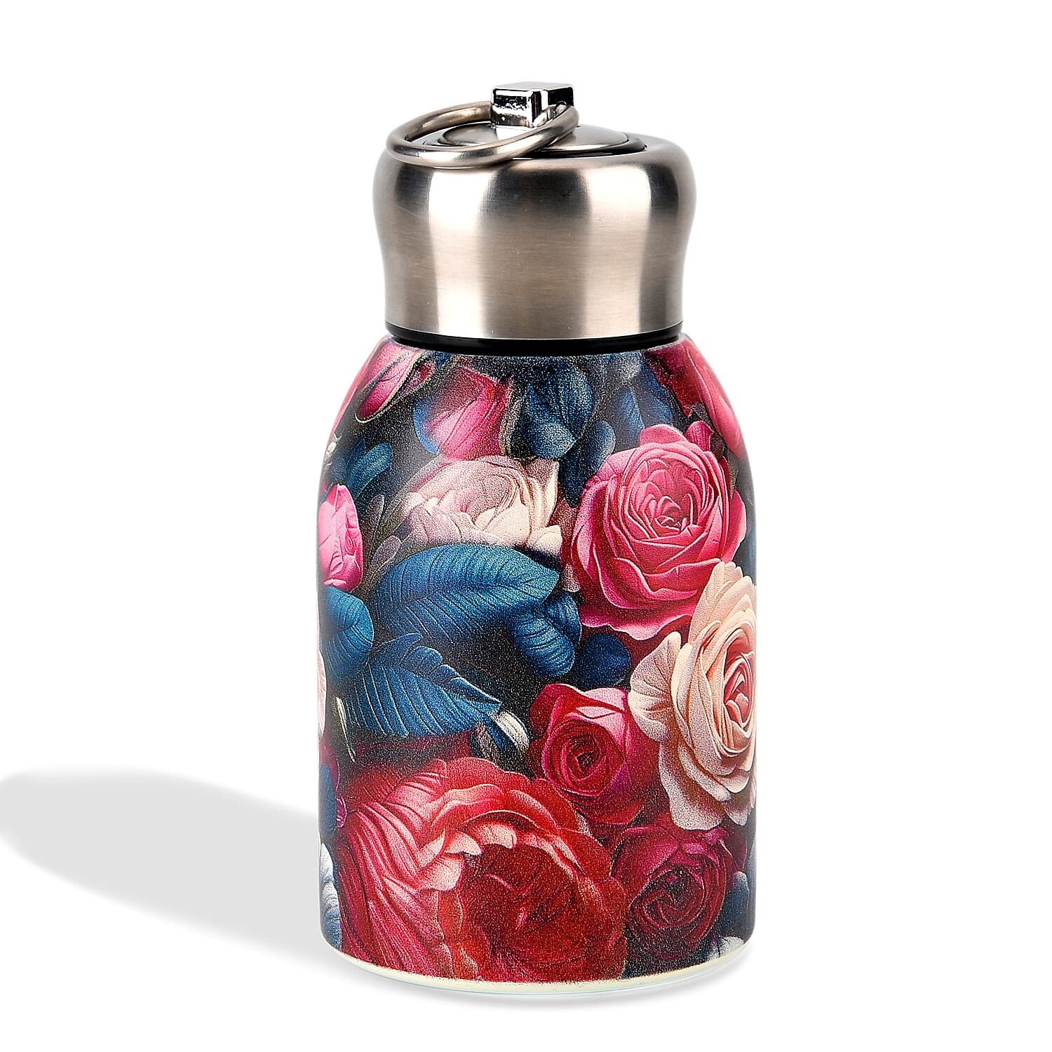 Livmore - Insulated Bottle Made Of 316L Stainless Steel With Double Wall And Rose Design - For Hot And Cold Drinks - 260mL