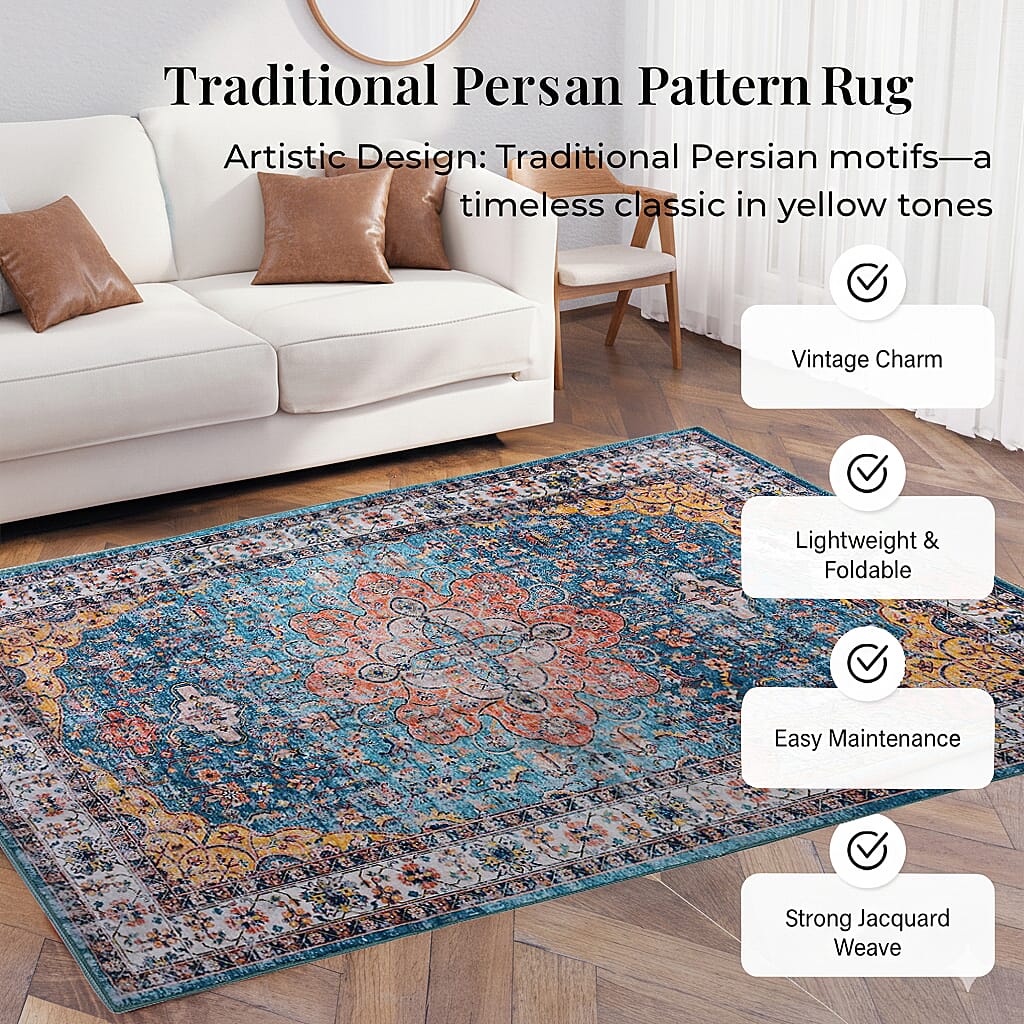 LIVMORE Traditional Medallion Pattern (Size 120x180 cm) - Multi Colour