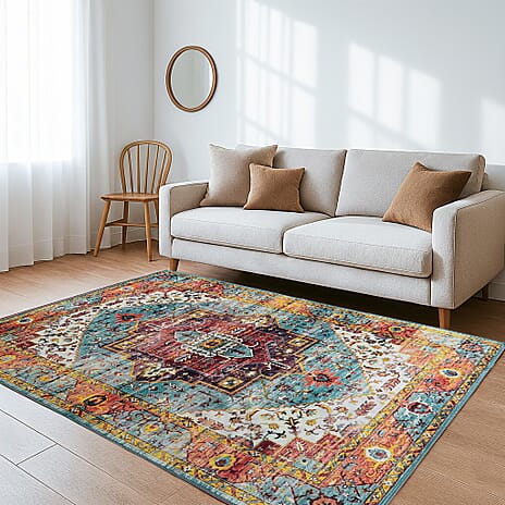 LIVMORE Traditional Medallion Pattern (Size 120x180 cm) - Red