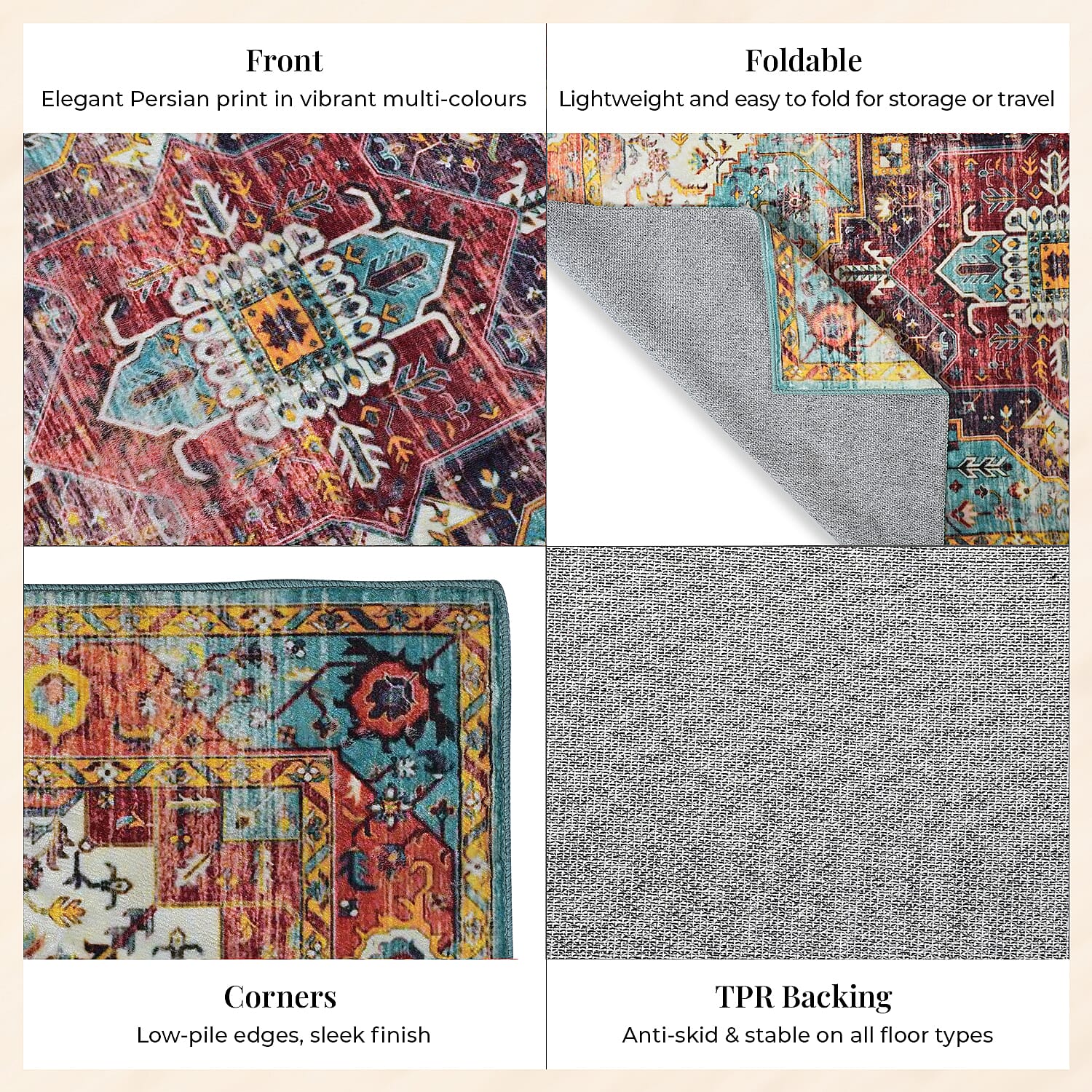 LIVMORE Traditional Medallion Pattern (Size 120x180 cm) - Red