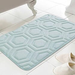 Geo Memory Foam Hexagonal Pattern Bathmat - Sage