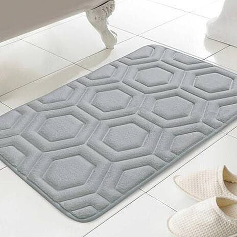 TJC Special Memory Foam Bath Mat - Grey