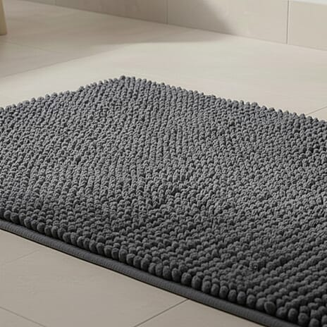 Ultra-Absorbent Noodle Bathmat (60 x 40 cm) - Grey