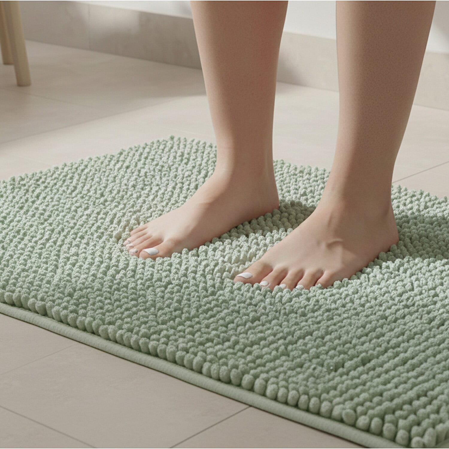 Ultra-Absorbent Noodle Bathmat (60 x 40 cm) - Green