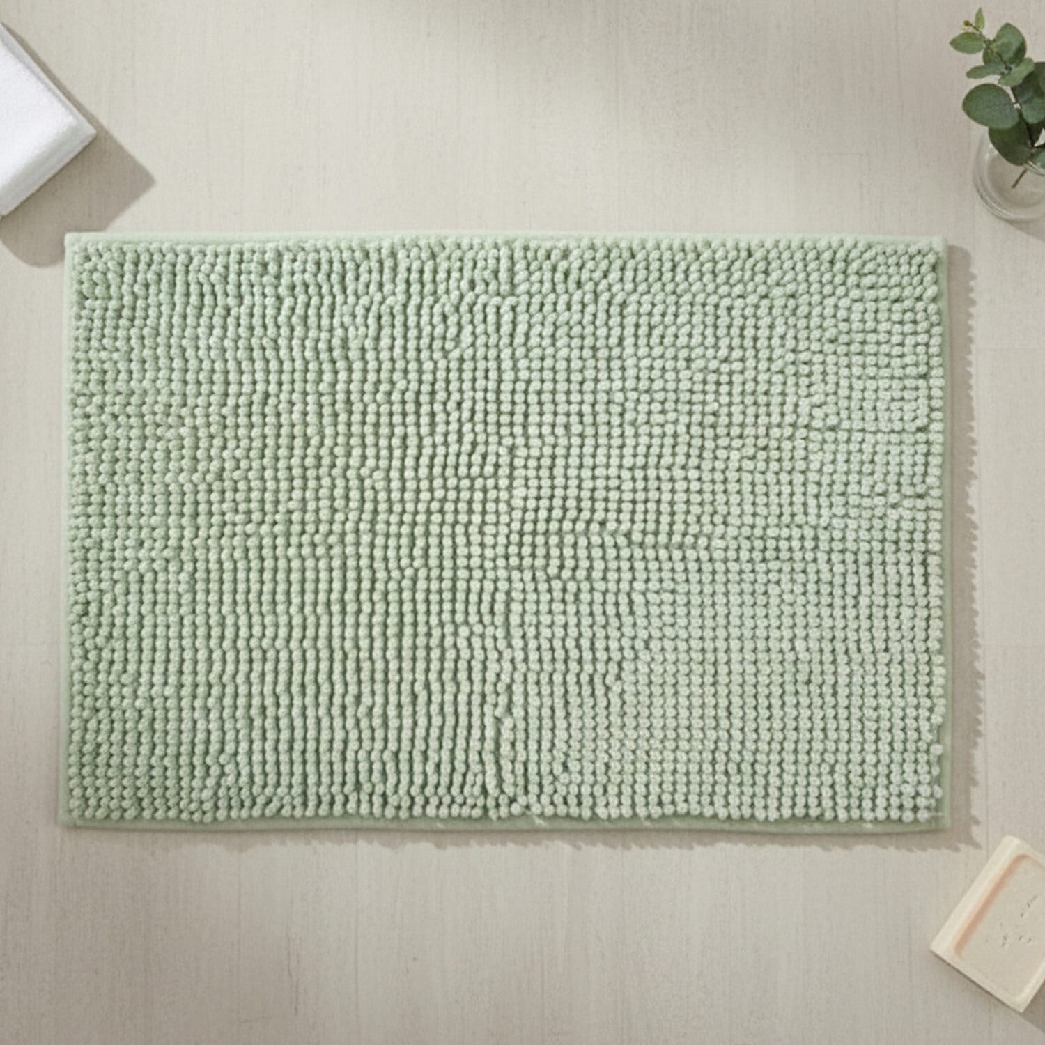 Ultra-Absorbent Noodle Bathmat (60 x 40 cm) - Green