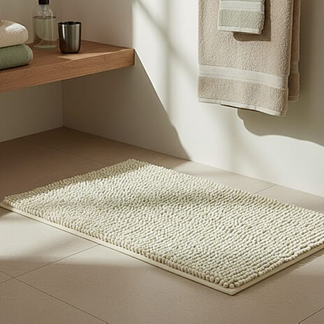Ultra-Absorbent Noodle Bathmat (60 x 40 cm) - Beige