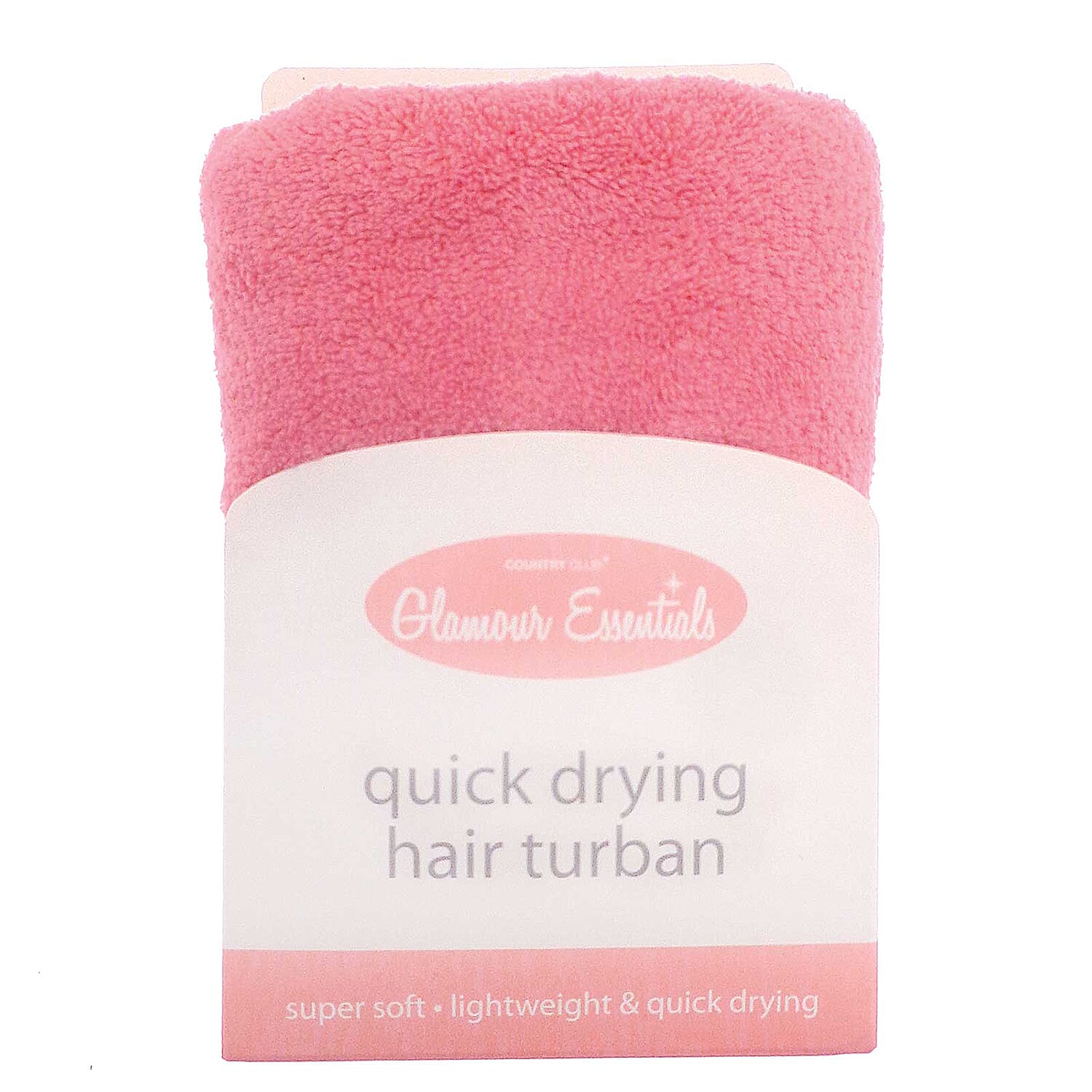 TJC Special Microfiber Quick Drying Hair Turban - Pink