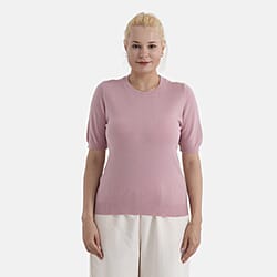 & Maisi Round Neck Short Sleeved Top