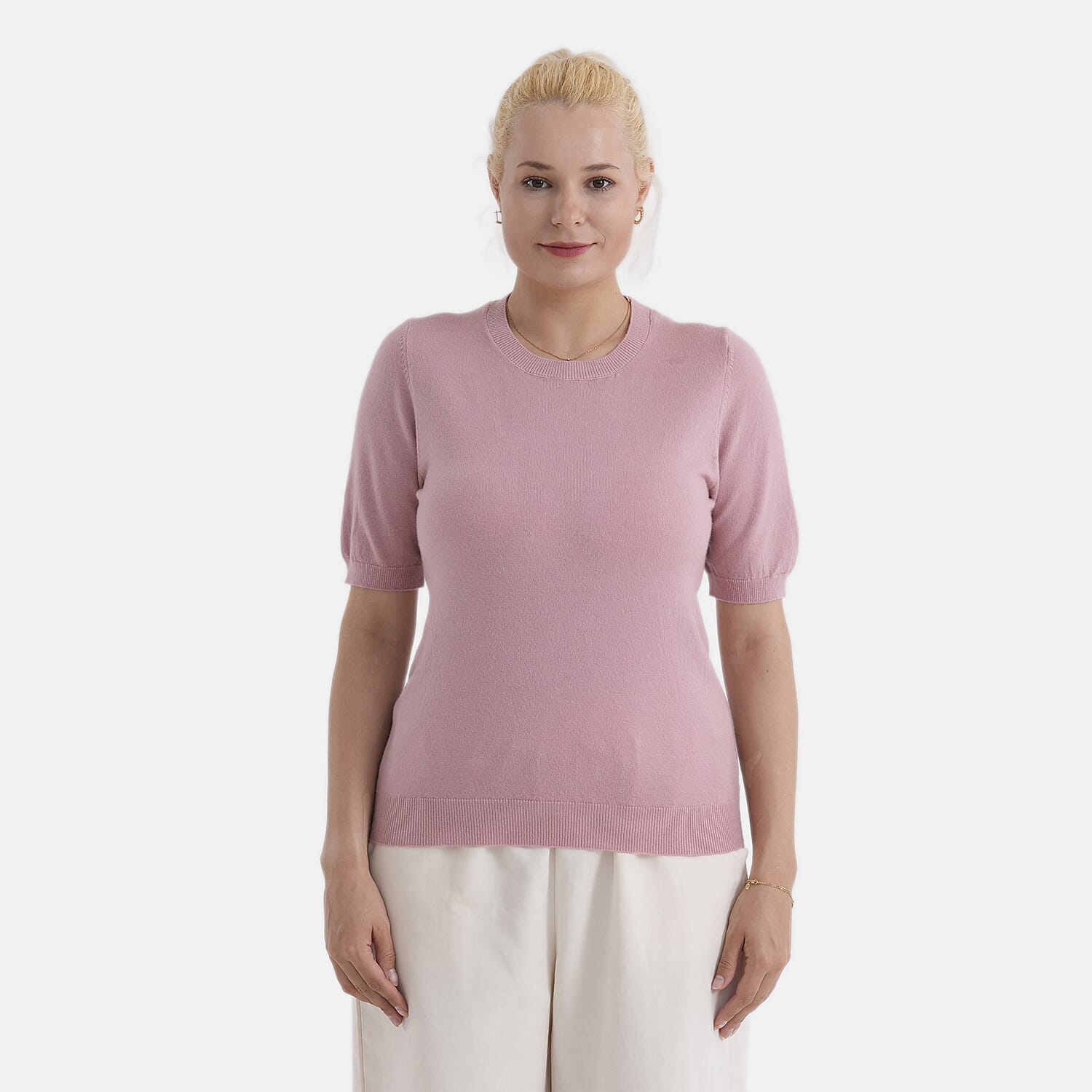 & Maisi Round Neck Short Sleeved Top