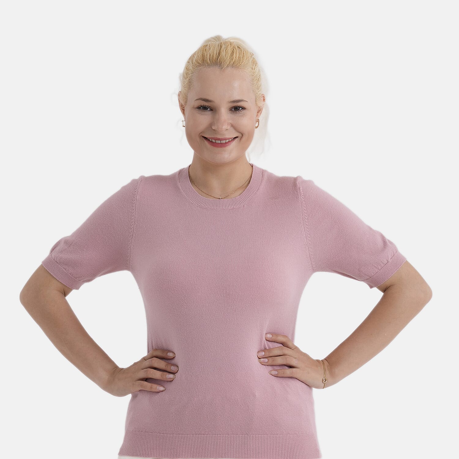 & Maisi Round Neck Short Sleeved Top