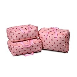 LIVMORE Set of 3 Space Pattern Storage Bag - Blue