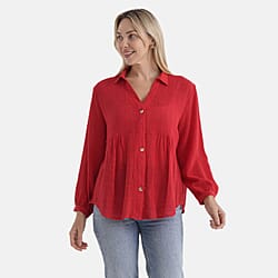 & Maisi Cotton Solid Blouse 