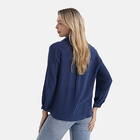 - Maisi Long Sleeve Relax Fit Shirt (Size L, Fit 16 To 18) - Black