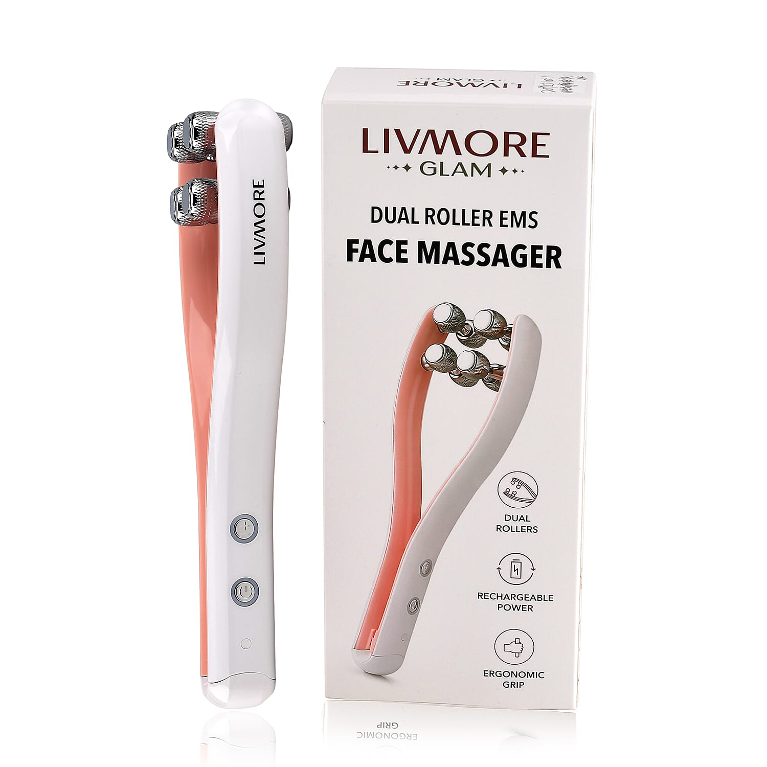 NEW ARRIVAL- Livmore EMS Electric V-Shaped Face & Neck Toning and Lifting Device with Three Intensity Levels