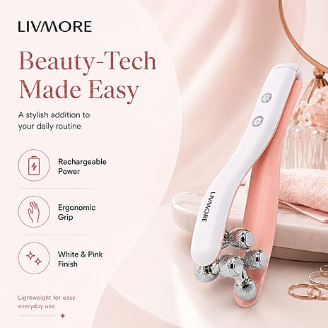 NEW ARRIVAL- Livmore EMS Electric V-Shaped Face & Neck Toning and Lifting Device with Three Intensity Levels