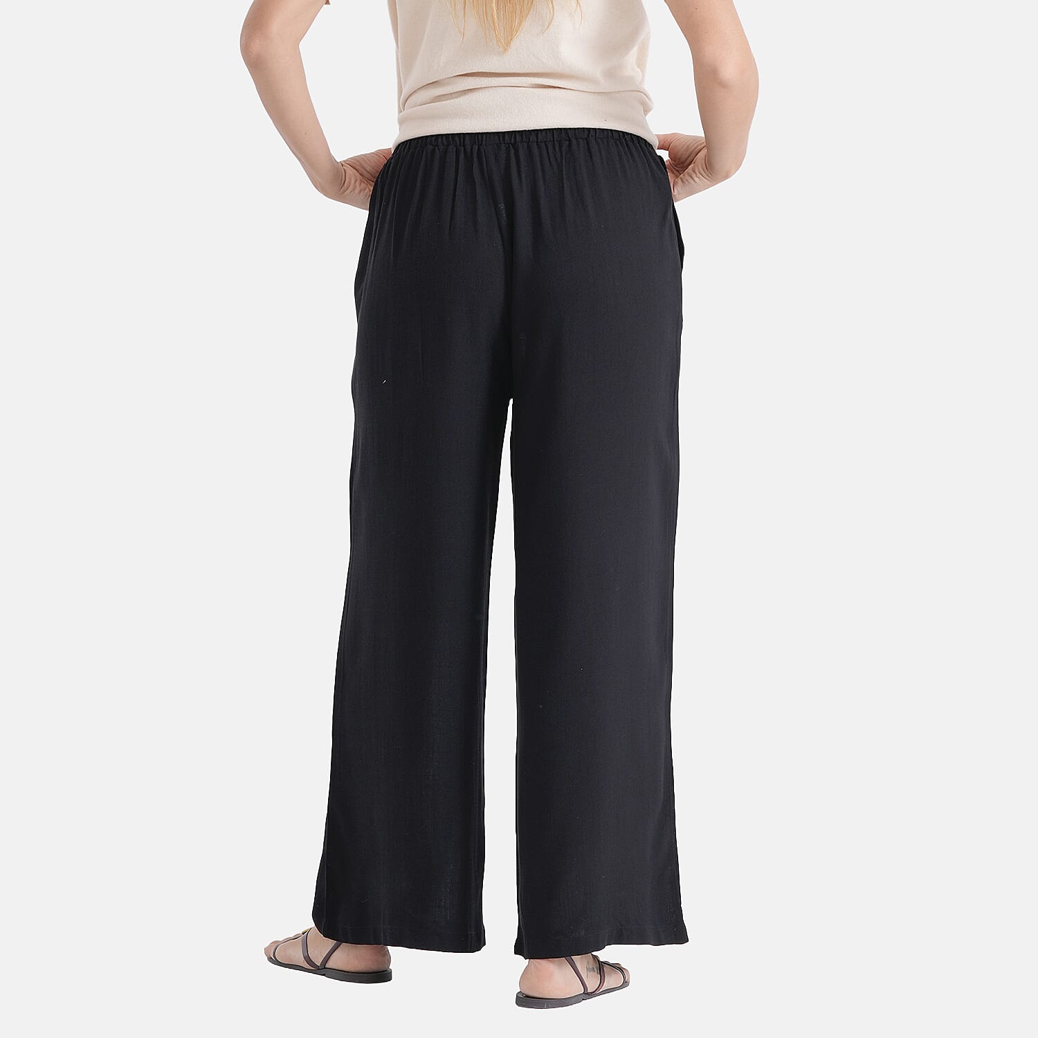 La Marey Patterned Jean and Pant-Trouser (Size - Medium) - Black