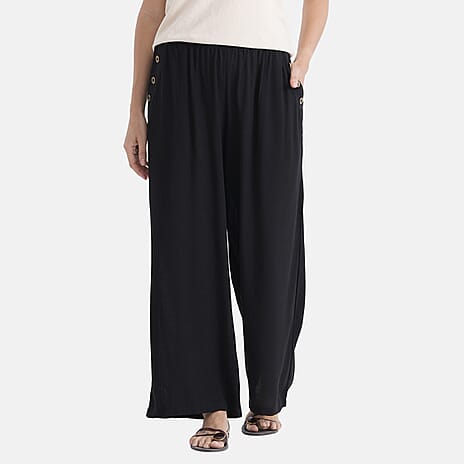 La Marey Patterned Jean and Pant-Trouser (Size - Large) - Black