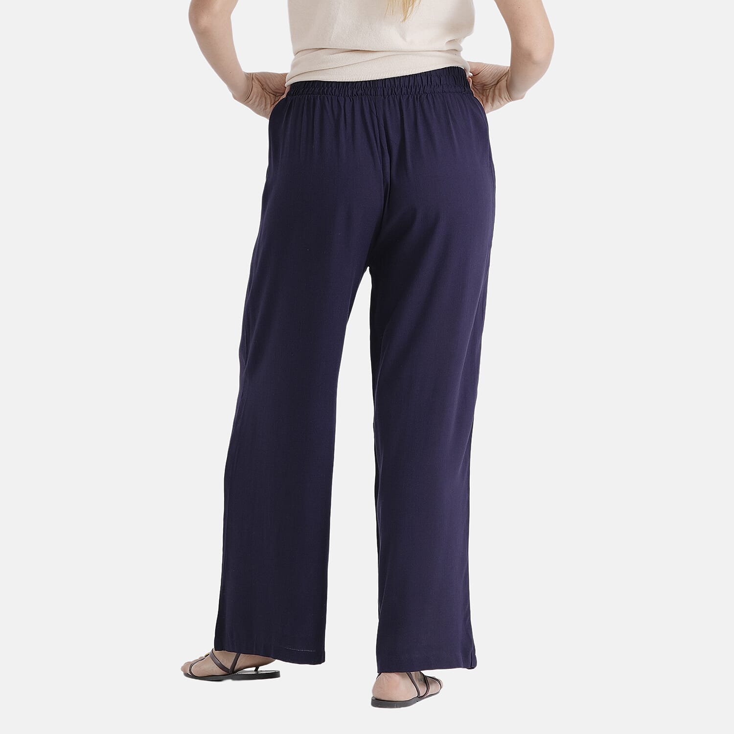 La Marey Rayon Wide Leg Trousers