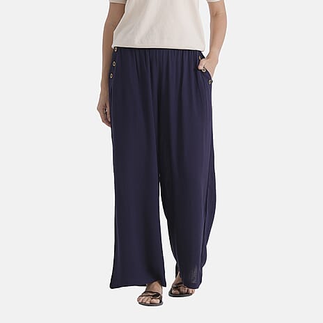 La Marey Patterned Jean and Pant-Trouser (Size - Medium) - Blue