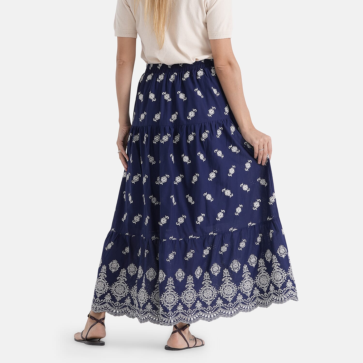 La Marey Pure Cotton Embroidery Skirt