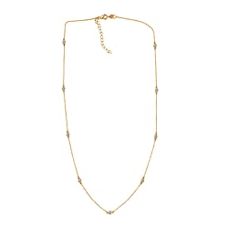 Luxuriant (SI-GH) Lab Grown Diamond Necklace (Size - 18-2 Inch) in Rhodium Overlay Sterling Silver 0.51 Ct.