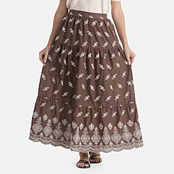 La Marey Pure Cotton Embroidery Skirt