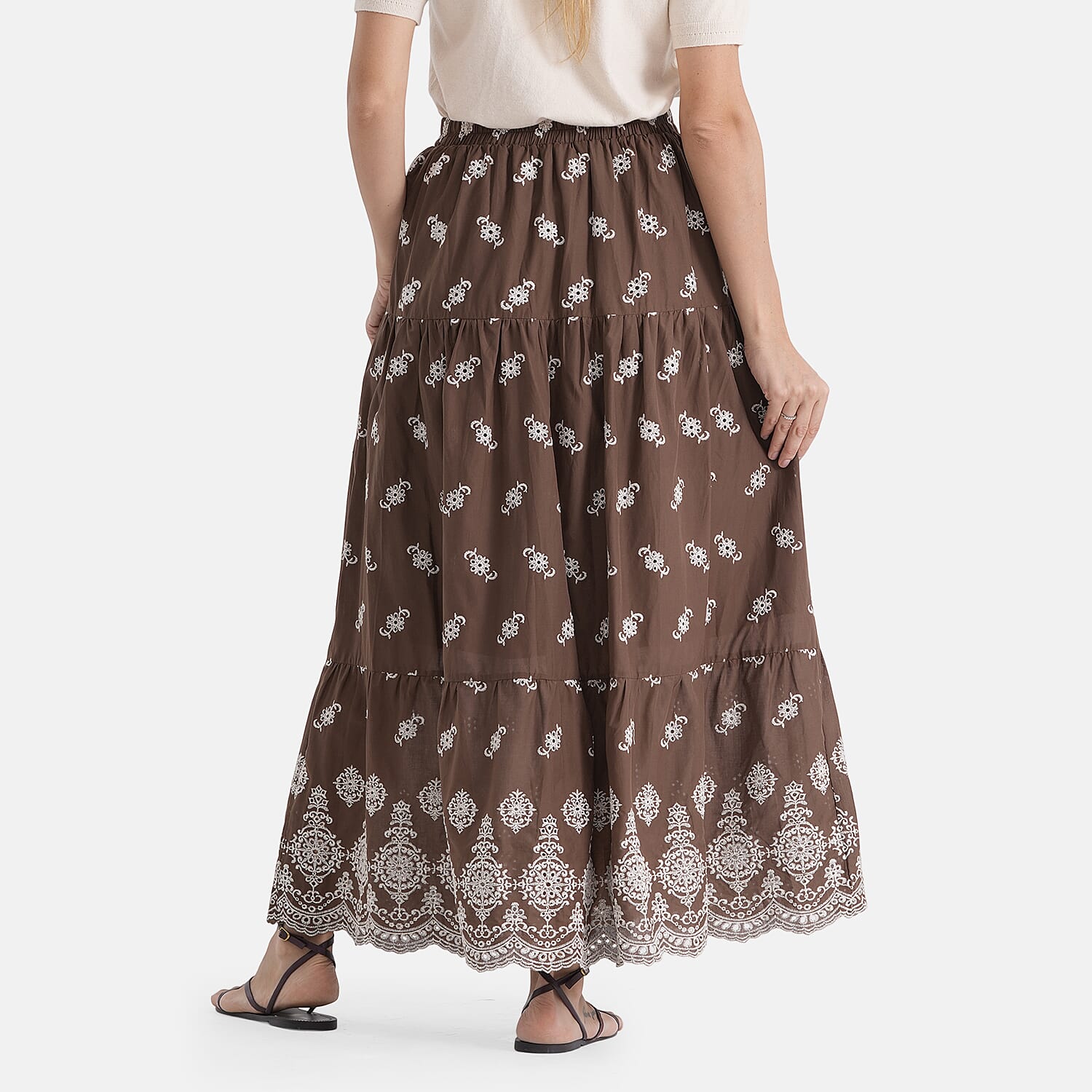 La Marey Pure Cotton Embroidery Skirt