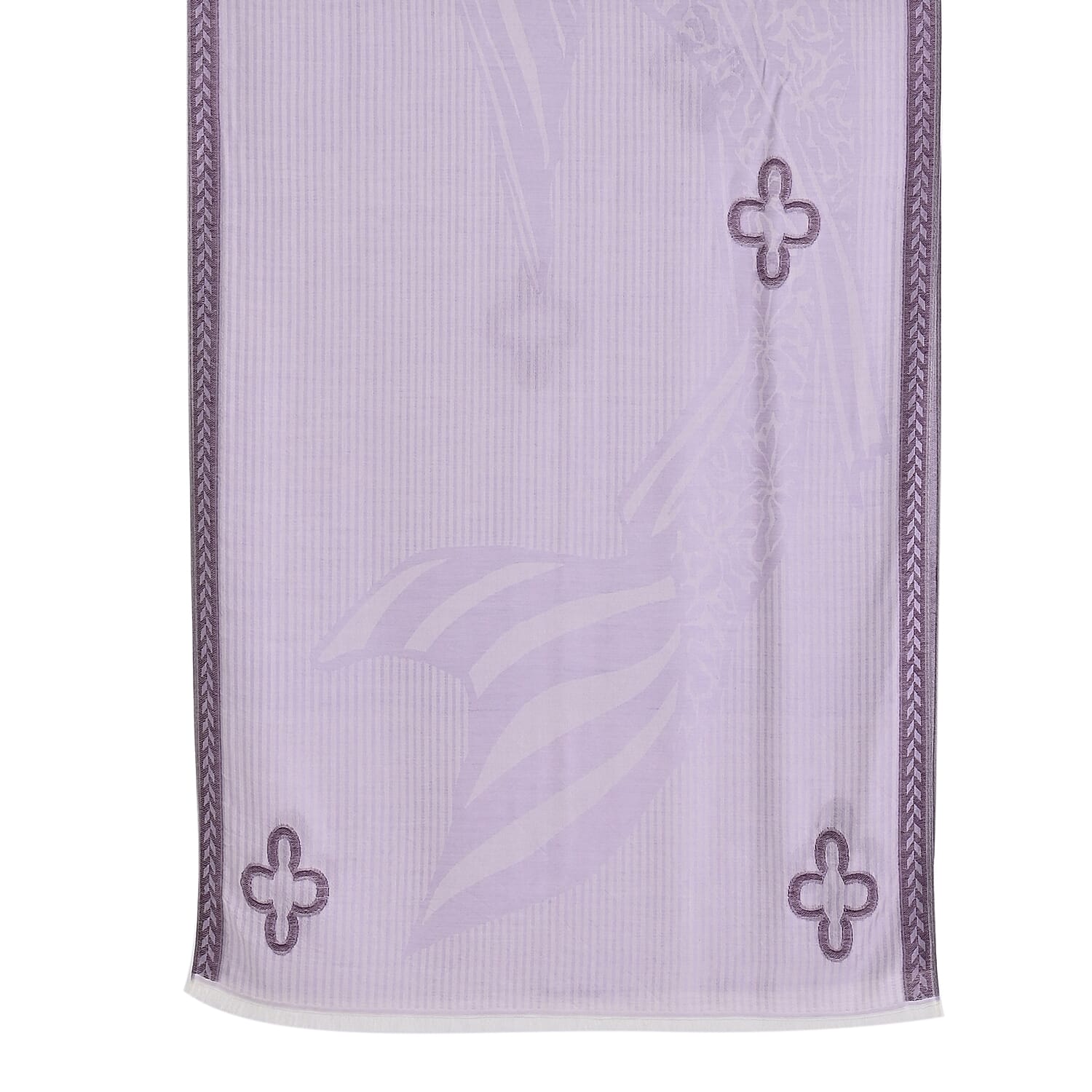 - Maisi Printed Cotton Lightweight Summer Scarf (190 x 70cm) - Beige