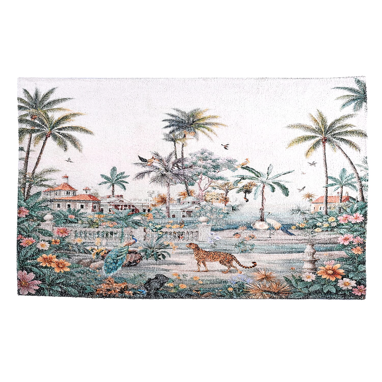 Digital Wildlife Printed Anti Skid Rug (120x180cm) - Multicolour