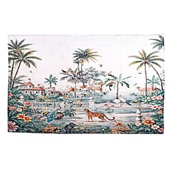 Digital Animal - Woodland Area Printed Anti Skid Rug (120x180cm) - Multicolour
