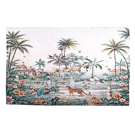 Digital Wildlife Printed Anti Skid Rug (120x180cm) - Multicolour