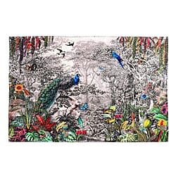 Digital Wildlife Printed Anti Skid Rug (120x180cm) - Multicolour