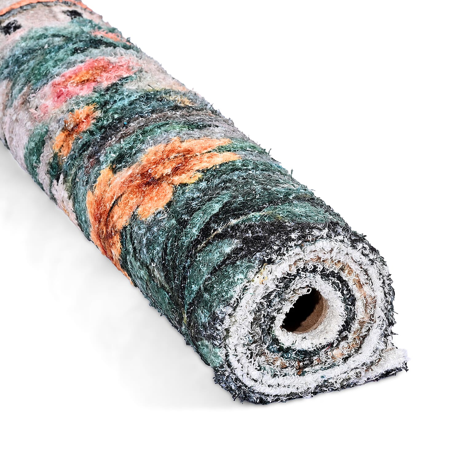 Digital Peacock - Woodland Area Printed Anti Skid Rug (120x180cm) - Multicolour