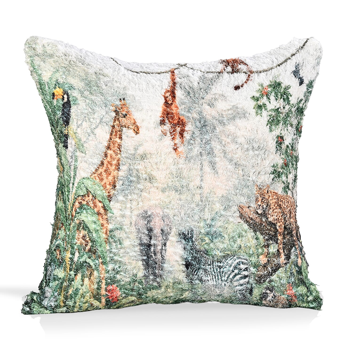 Tree - Animal Digital Printed Cushion Cover (45x45cm) - Multicolour
