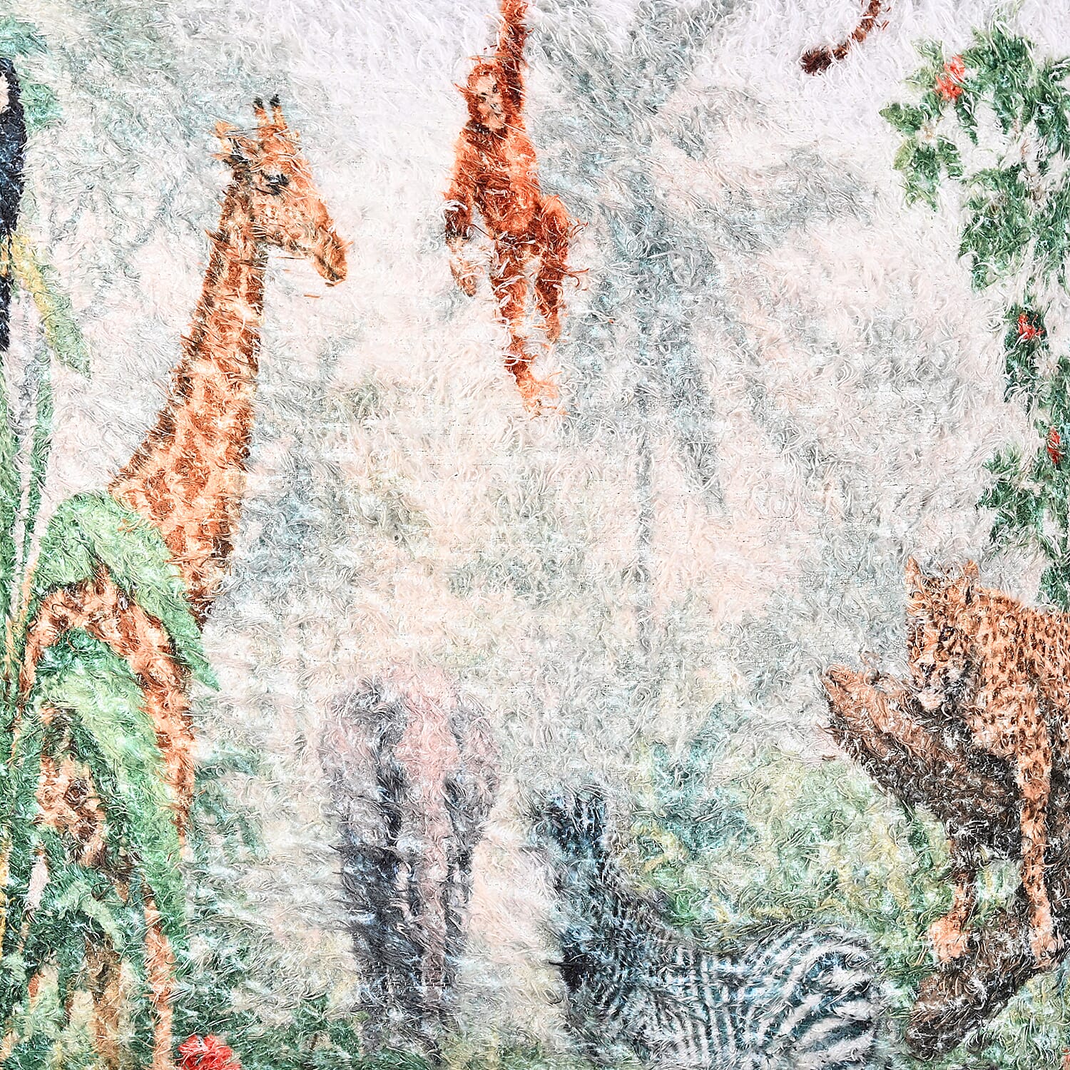 Tree - Animal Digital Printed Cushion Cover (45x45cm) - Multicolour