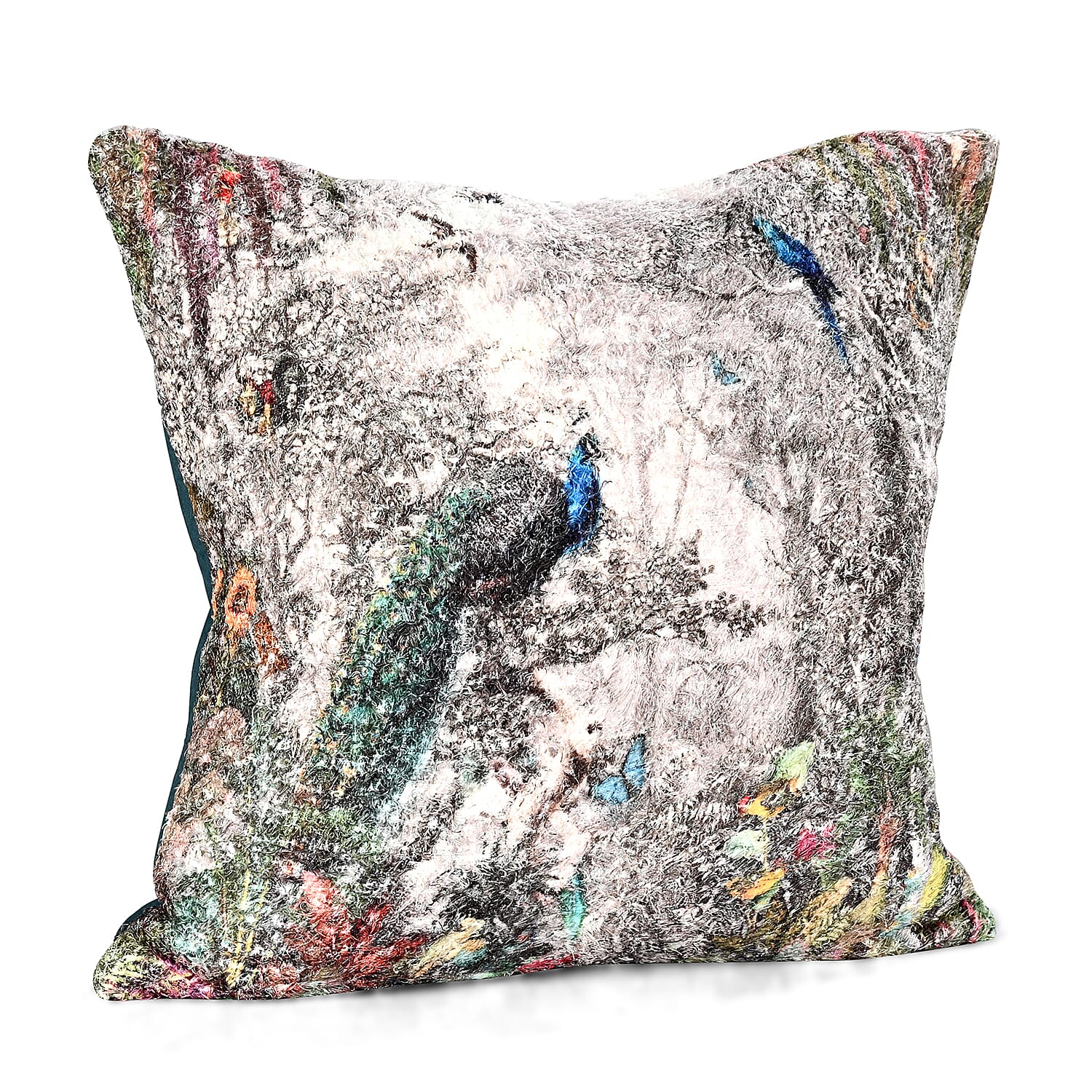 Peacock Digital Printed Cushion Cover (45x45cm) - Multicolour