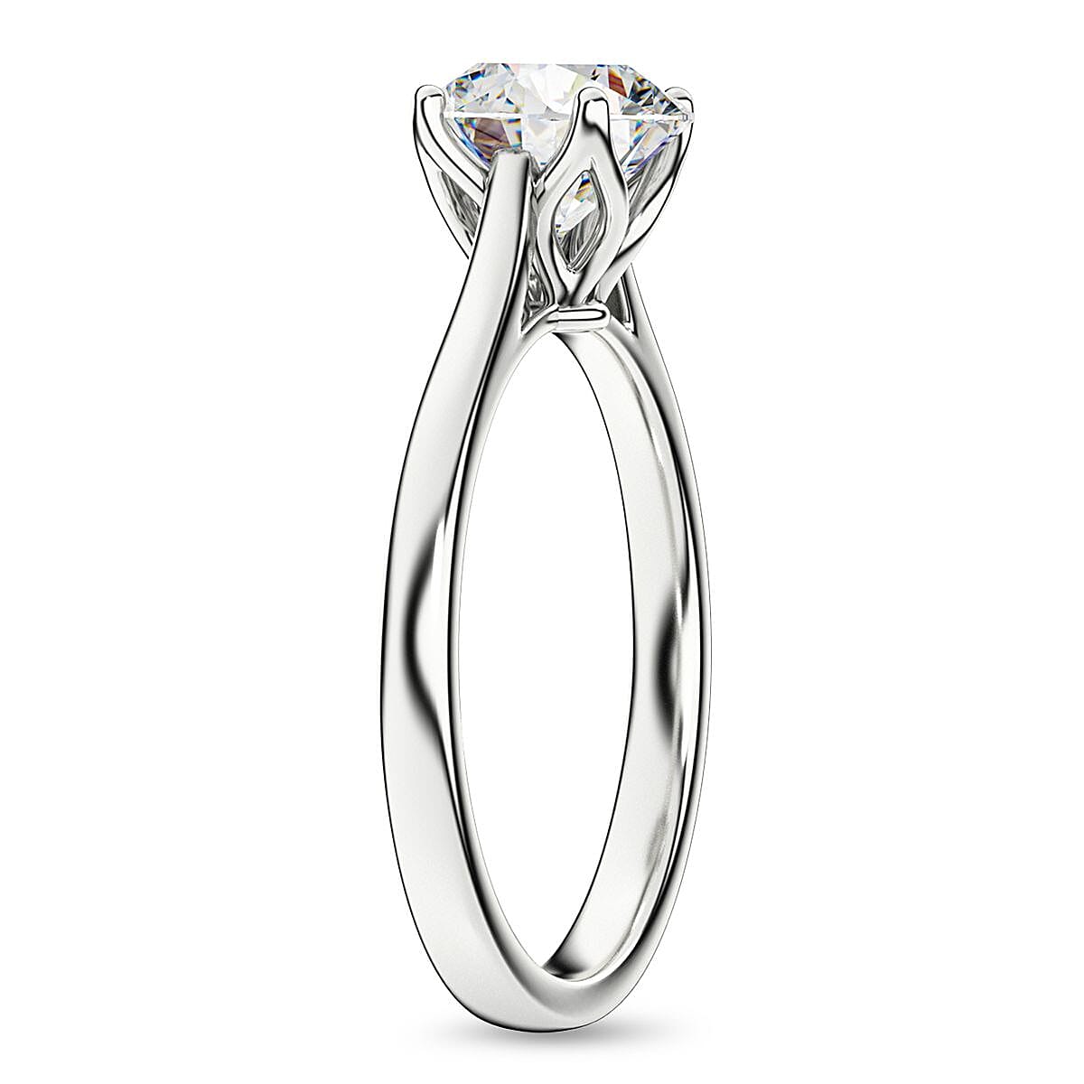 LUXURIANT 950 Platinum IGI Certified VS-EF Lab Grown Diamond Ring 2.04 Ct.