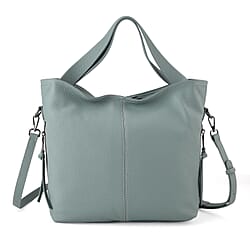 Valissiere Genuine Leather Top Handle Shoulder Bag With Detachable Crossbody Strap - Red