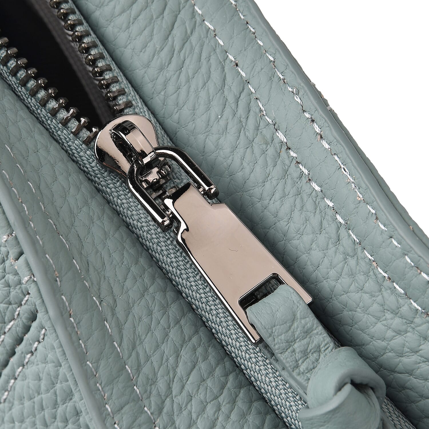 Valissiere Genuine Leather Top Handle Shoulder Bag With Detachable Crossbody Strap - Teal