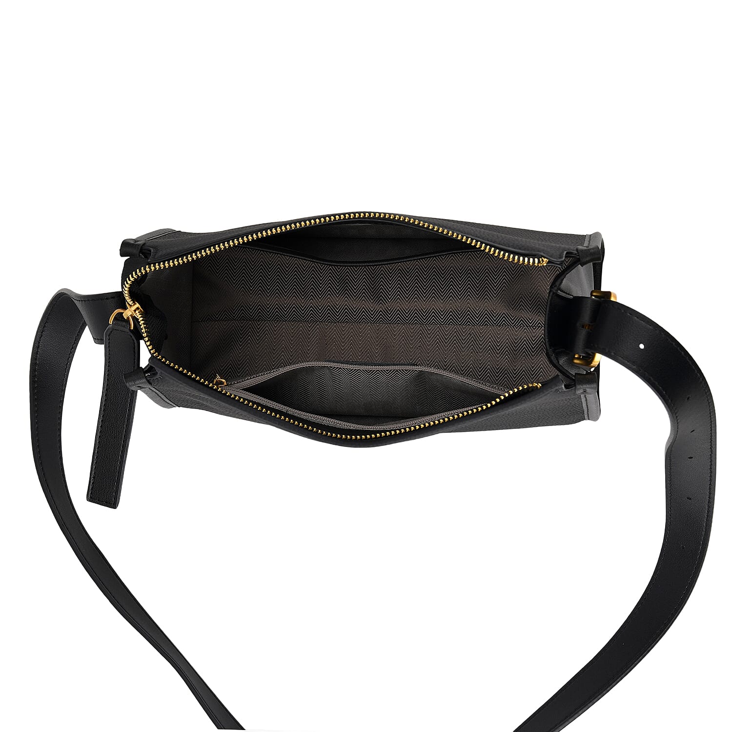 Valissiere Designer Inspired Genuine Leather Small Crossbody Handbag - Black