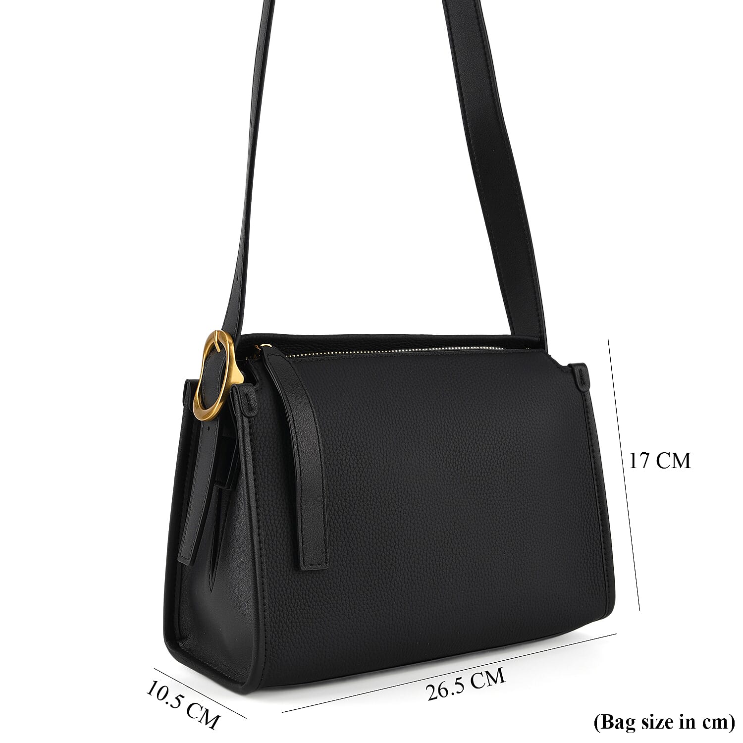 Valissiere Designer Inspired Genuine Leather Small Crossbody Handbag - Black