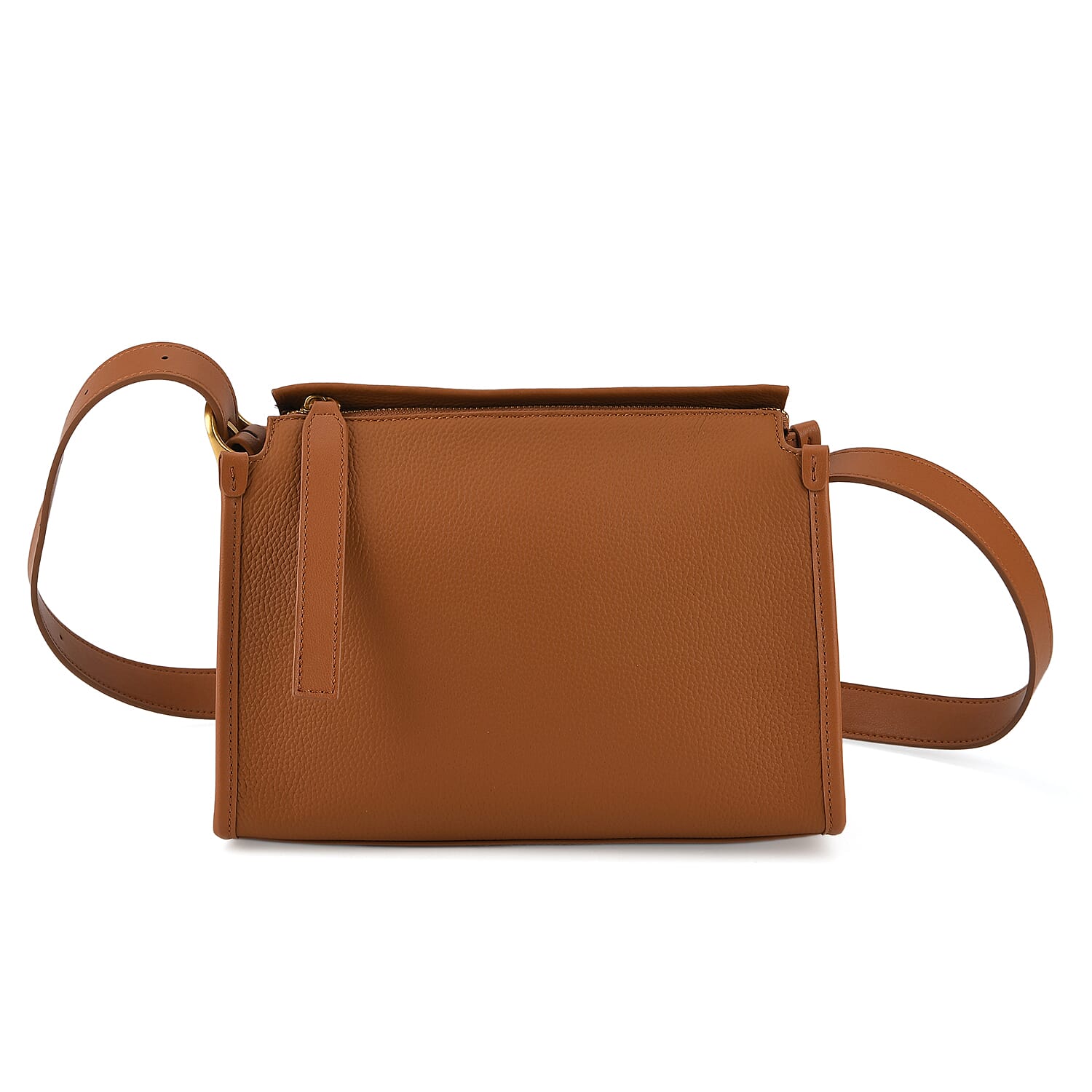 Valissiere Designer Inspired Genuine Leather Small Crossbody Handbag - Tan