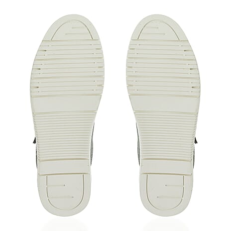 Jo - Joe Porto Ladies Lightweight Lace Up Suede Shoe With Functional Zips (Size 6) - Navy